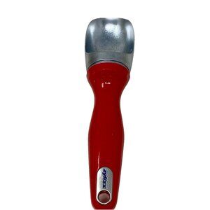 Zyliss Ice Cream Scoop Weighted Ergonomic Red Handle Metal Stainless Scooper